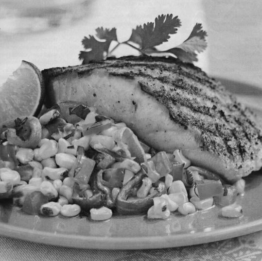 Grilled Salmon with Roasted Corn Relish